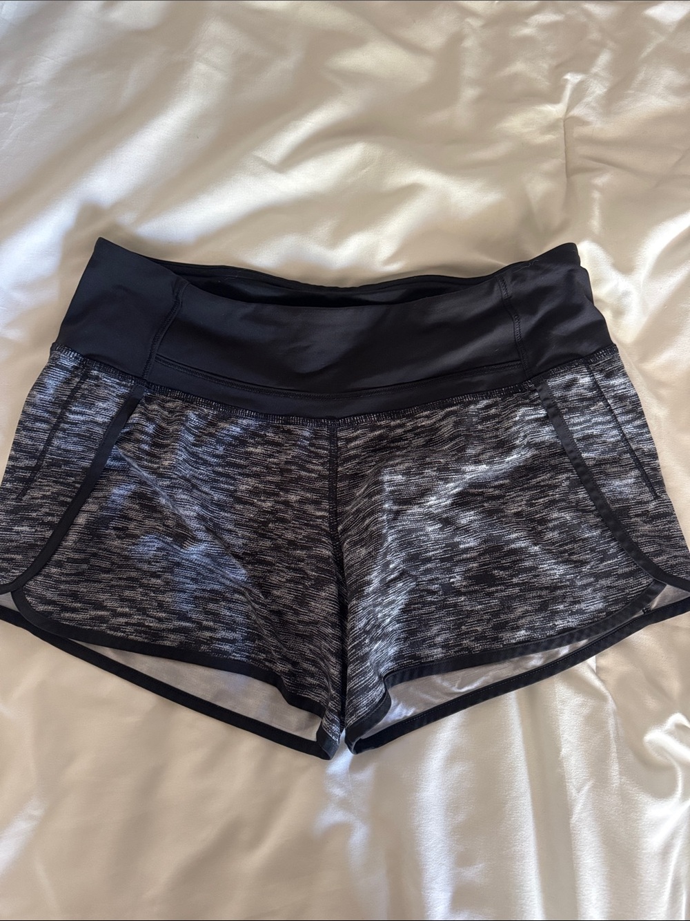 Lululemon Black Space-Dye Women’s Athletic Shorts